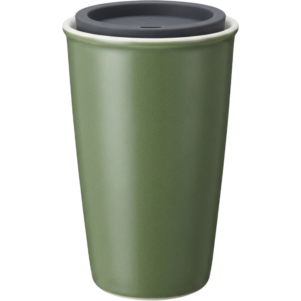 Linin Ceramic Travel Cup with Silicone Lid 360 ml Moss - Product view
