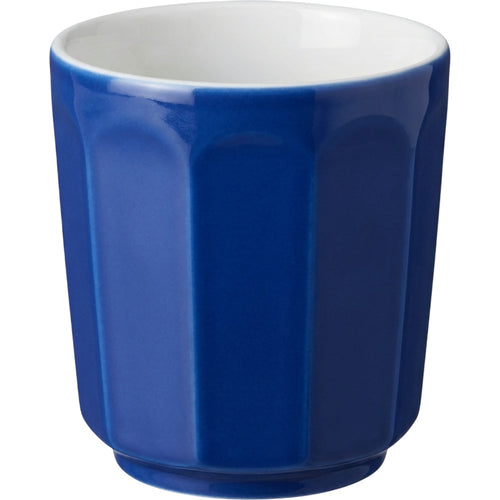 Linin Faceted Ceramic Water Cup 380 ml Cobalt - Product view