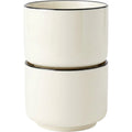 Linin Stackable Ceramic Cups 300 ml Ivory Black Set of 2 - Product view